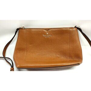 Kate Spade New York Harlow Women's Handbag Brown Pebbled Leather Crossbody Bag